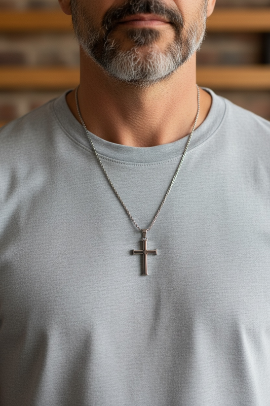 Regal Cross Pendant, 28 x 19.5mm, 3mm Hole