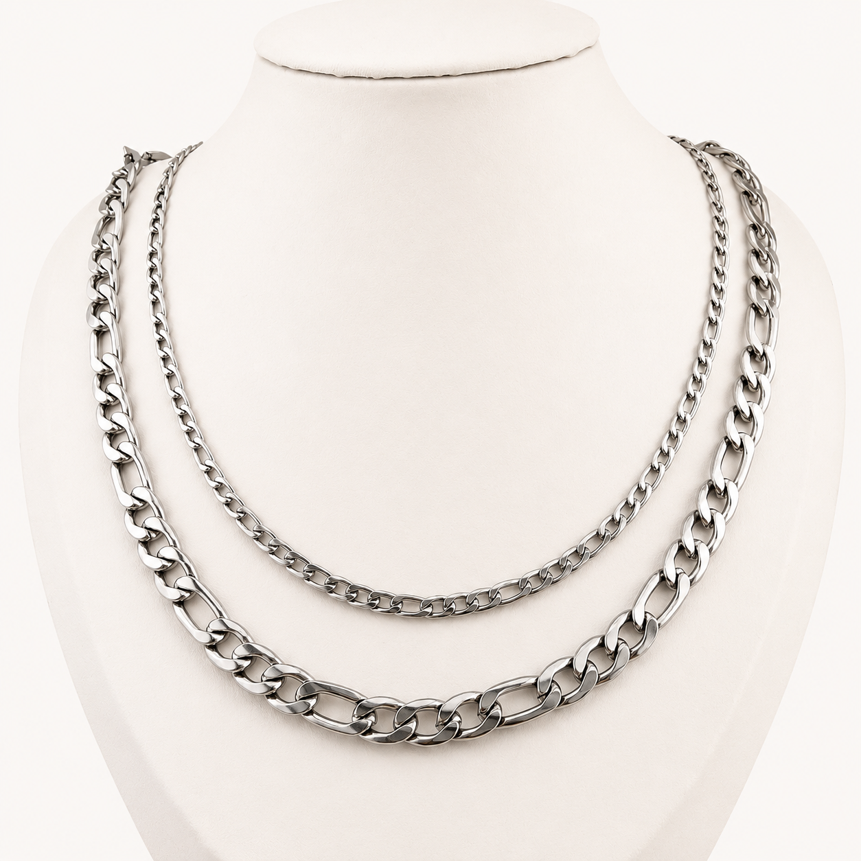 Figaro Chain Necklace - 4mm & 7mm