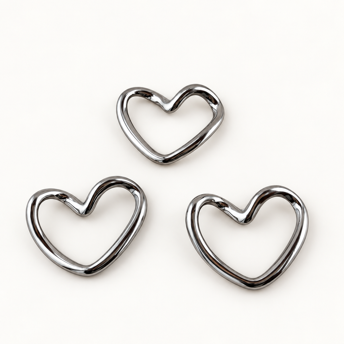 Heart Linking Ring & Charm – 18x15mm