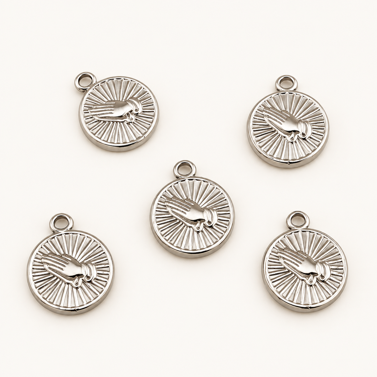 Praying Hands Medallion Charm – 19mm