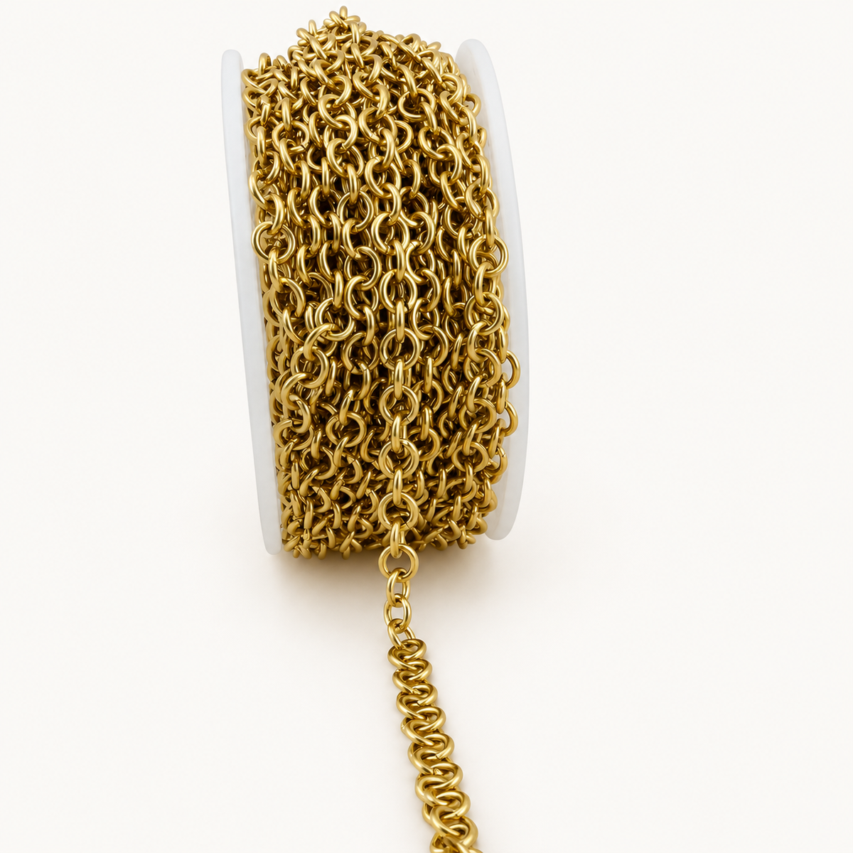 18K Gold Ion Plated Rolo Chain – 5mm