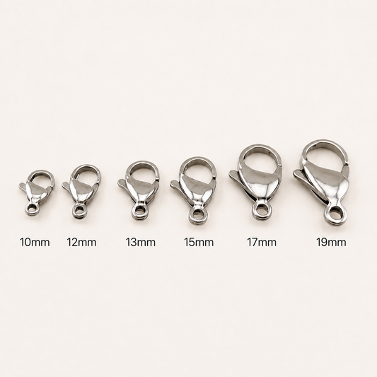Classic Lobster Clasps - Multiple Sizes (10-19mm)