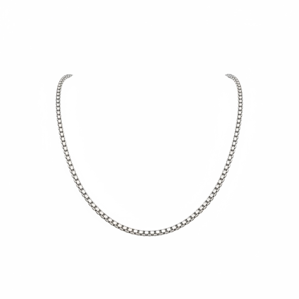3mm Venetian Box Chain Necklace – 24"