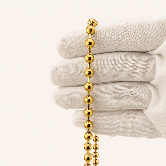 18K PVD Gold Ball Chain – 6mm