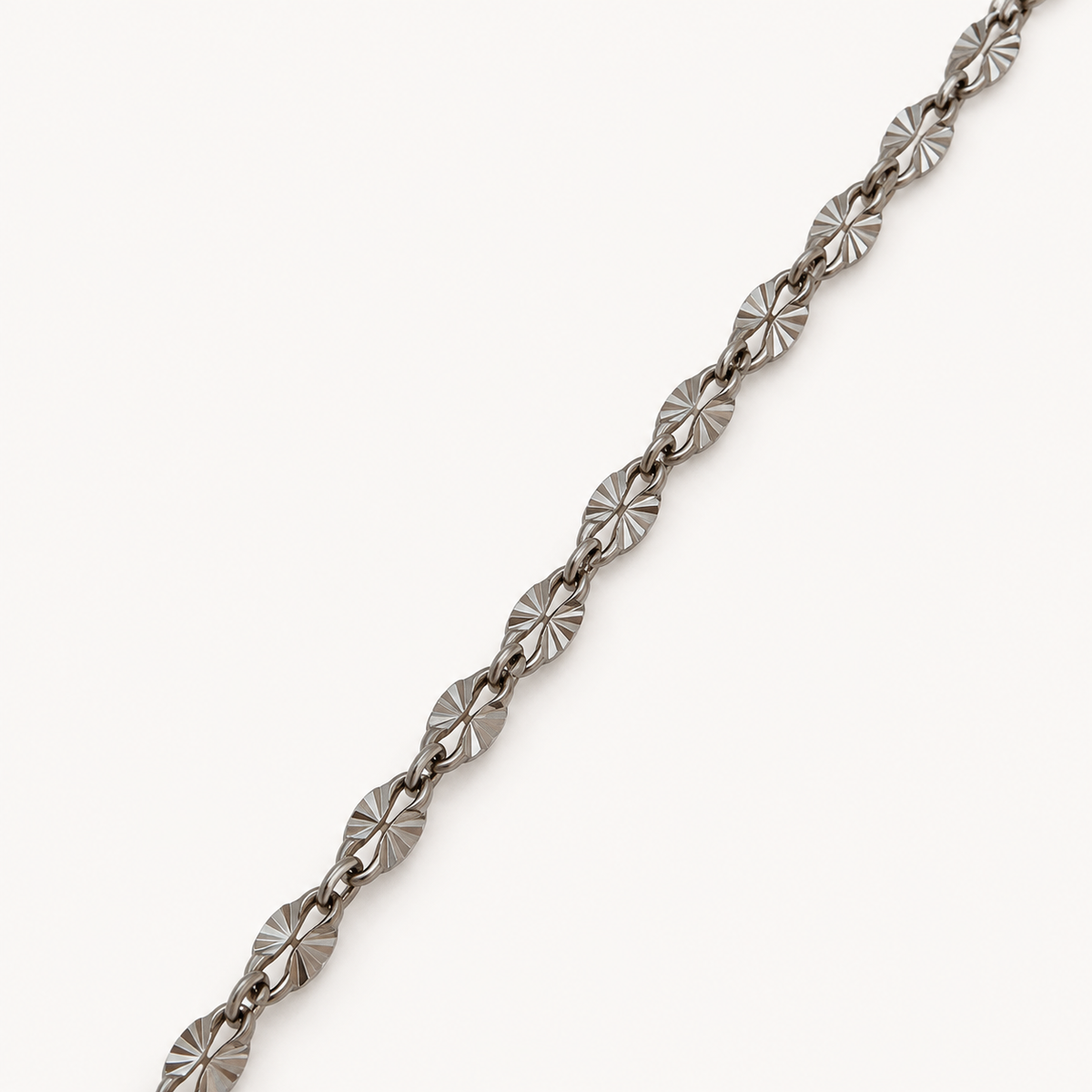 Petite Faceted Oval Cable Chain – 4.5mm (By the Foot)