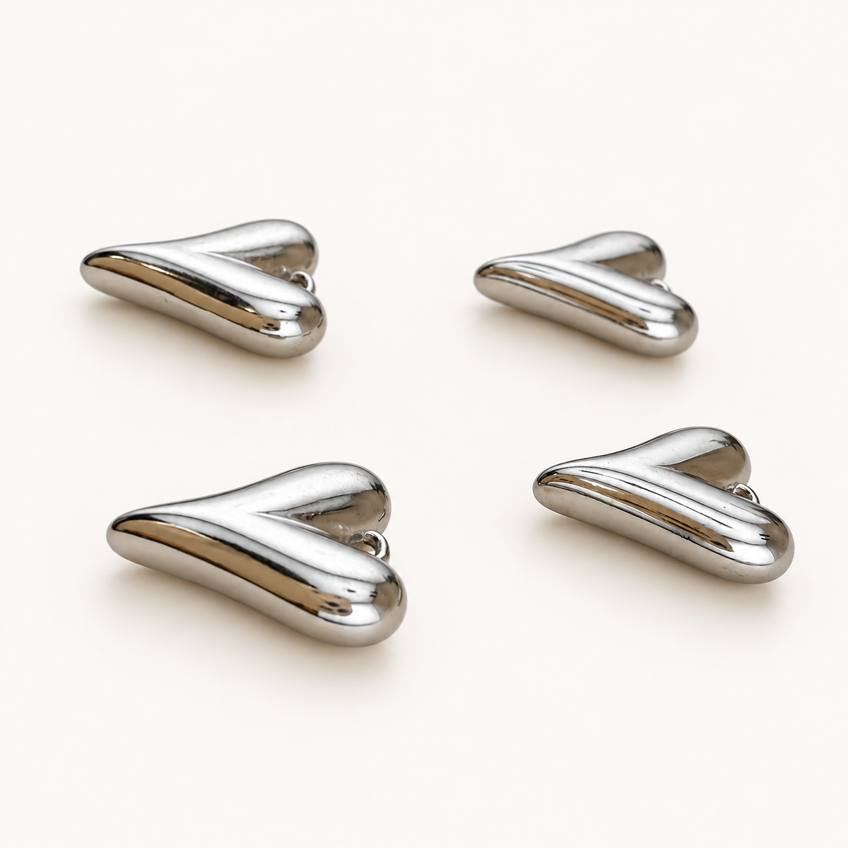 Elongated Heart Charm – 13.5mm