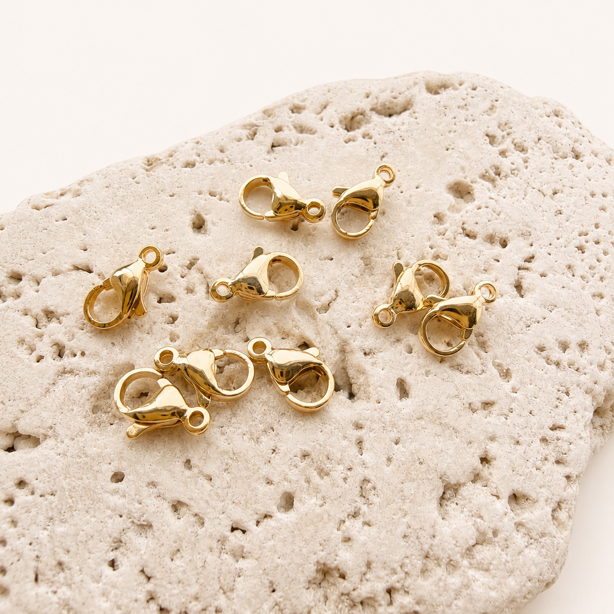 11mm 24K Gold Lobster Clasp