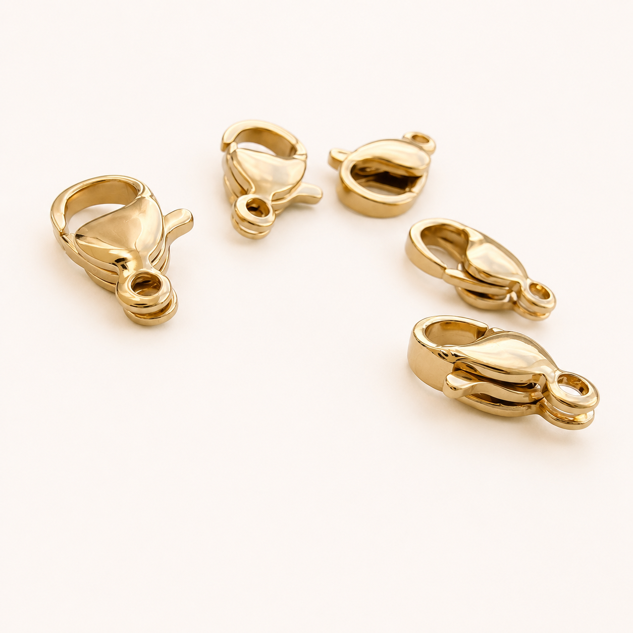 13mm Light Gold Lobster Clasp