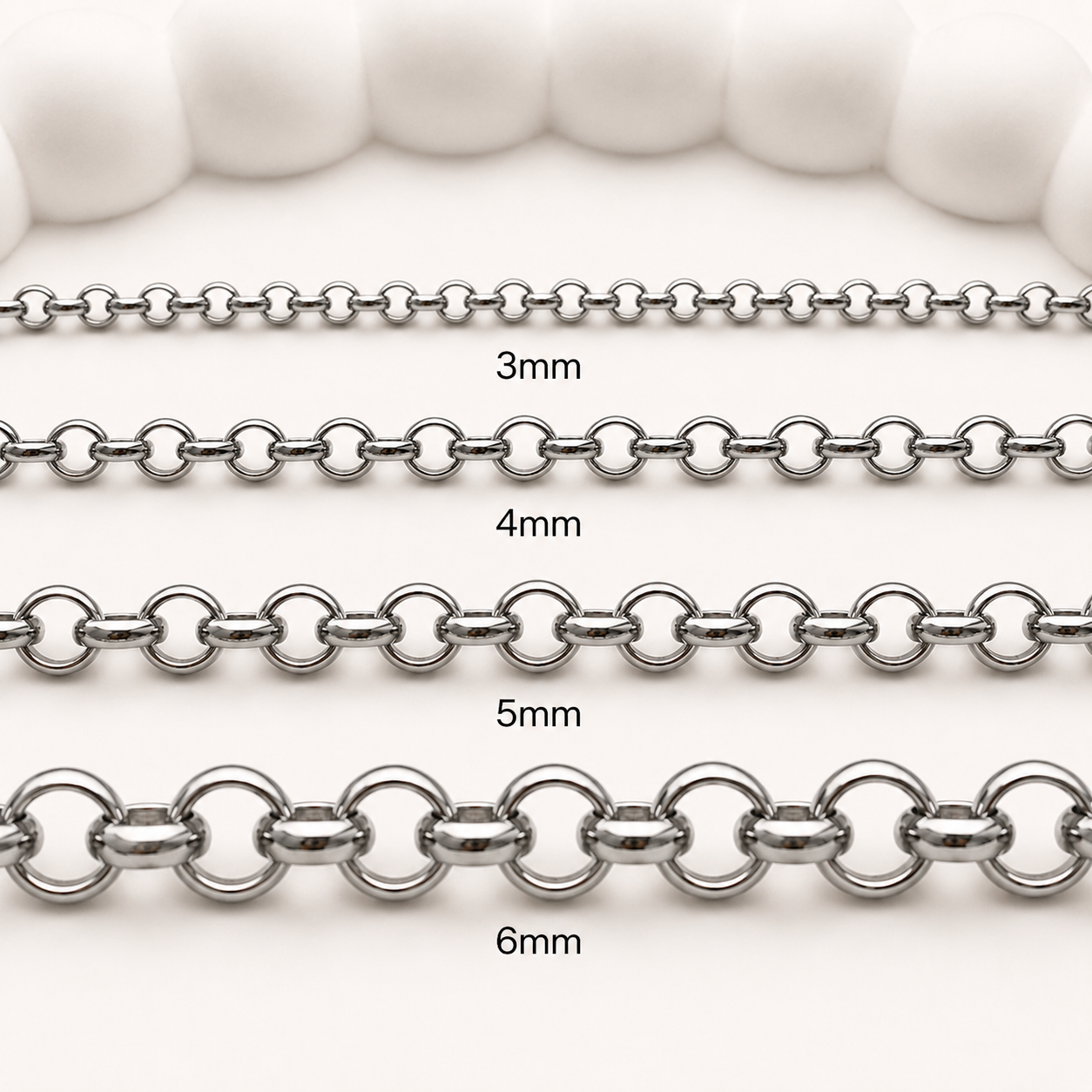 Rolo Chain - Multiple Sizes (3mm-6mm)