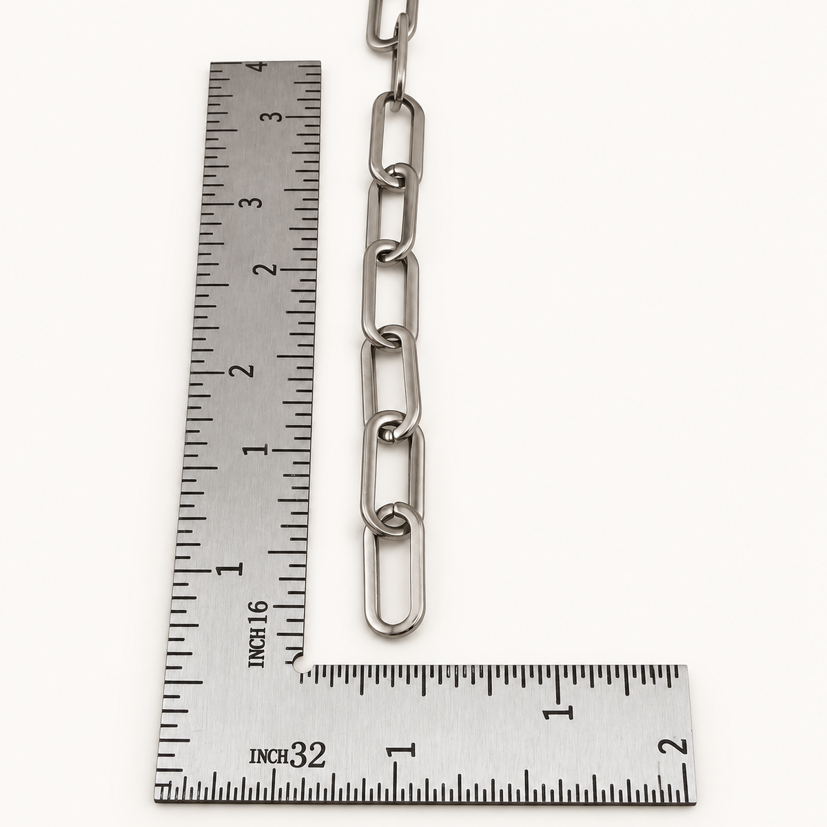 Smoky Silver Paperclip Statement Chain – 16mm (By the Foot)