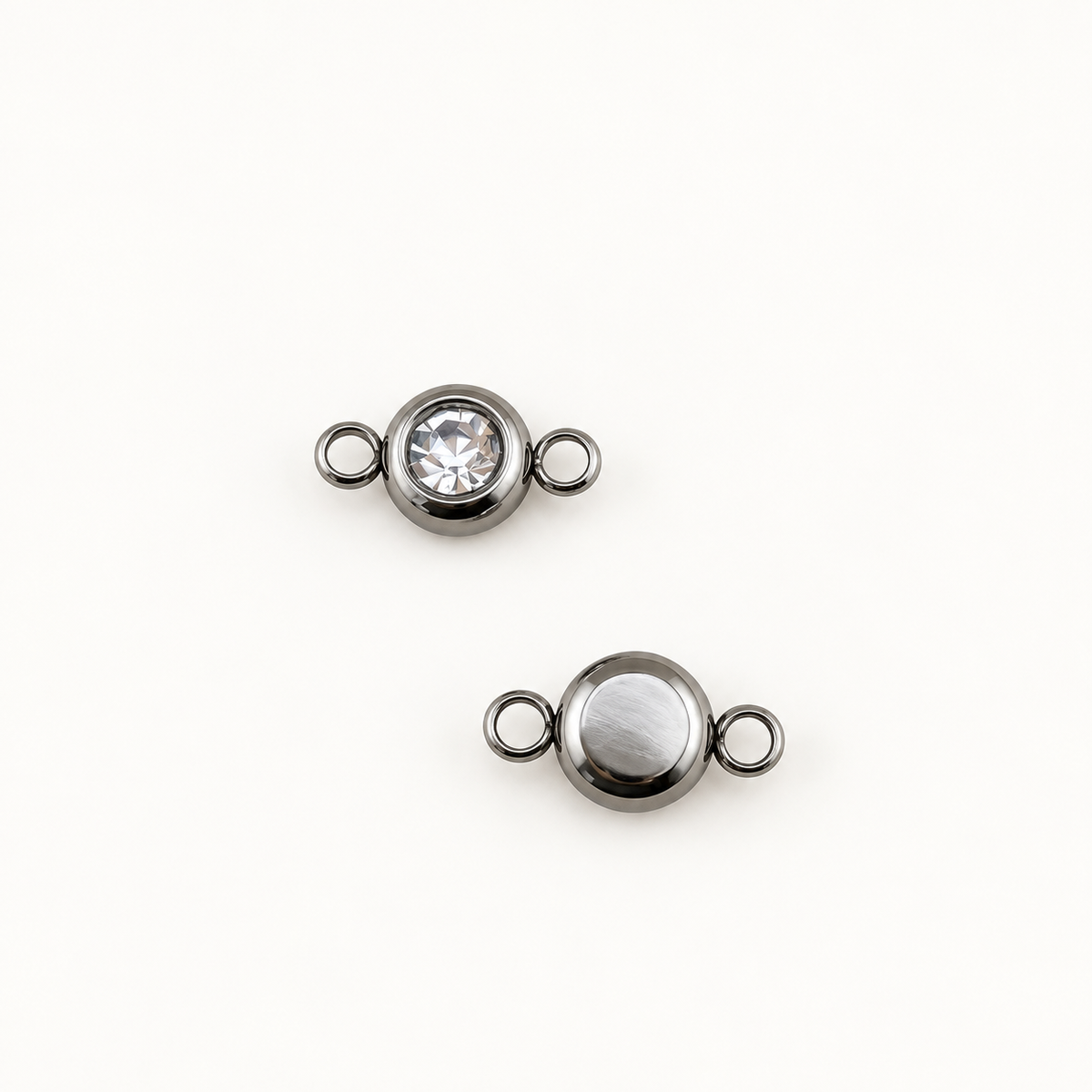 Double Loop Crystal Rhinestone Connector – 12mm
