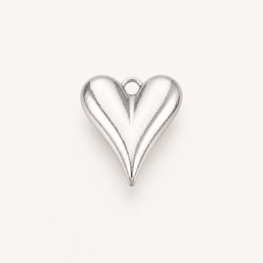 Elongated Heart Charm – 13.5mm