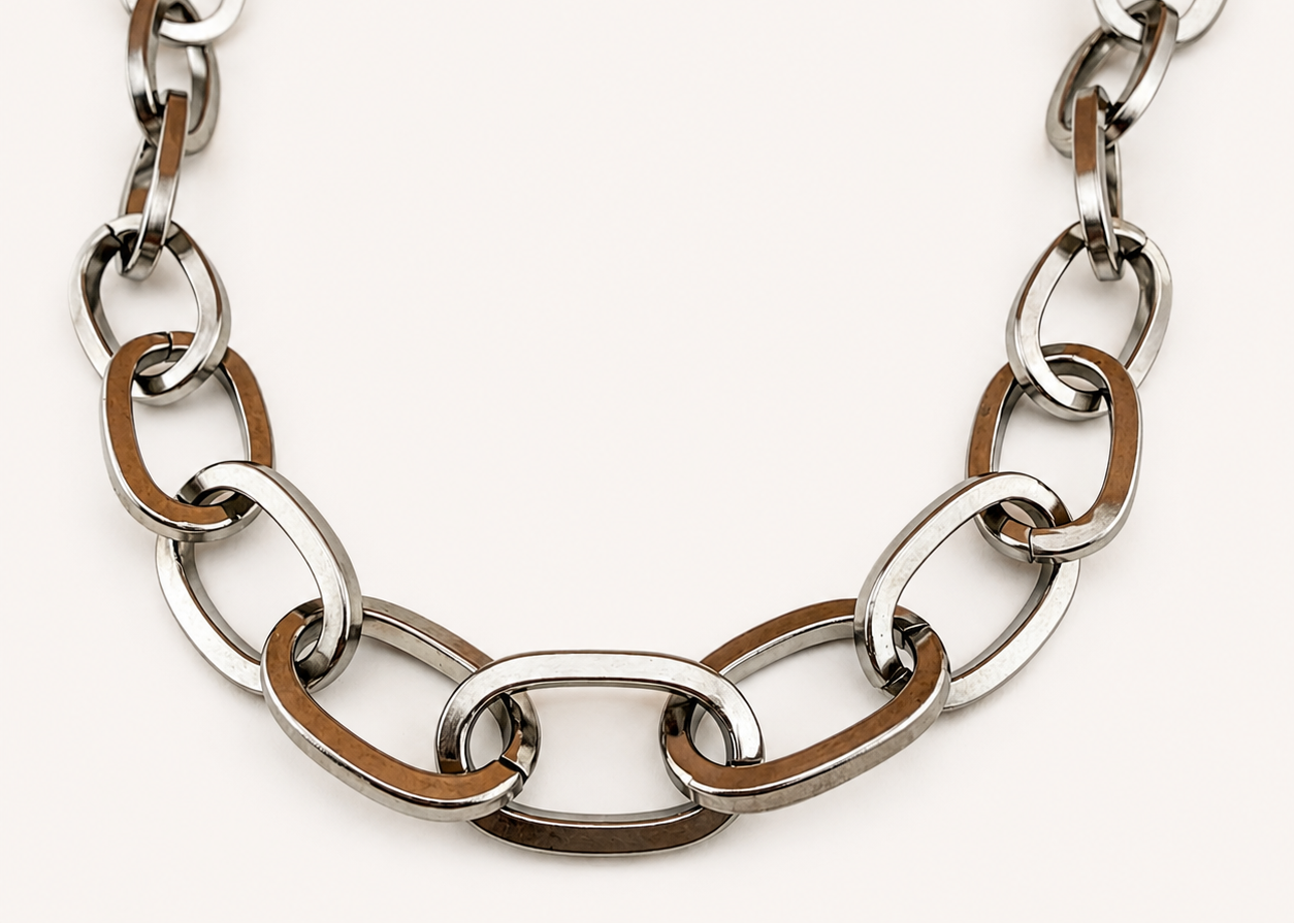 Large Flat Oval Cable Chain - 17.5mm (By the Foot)