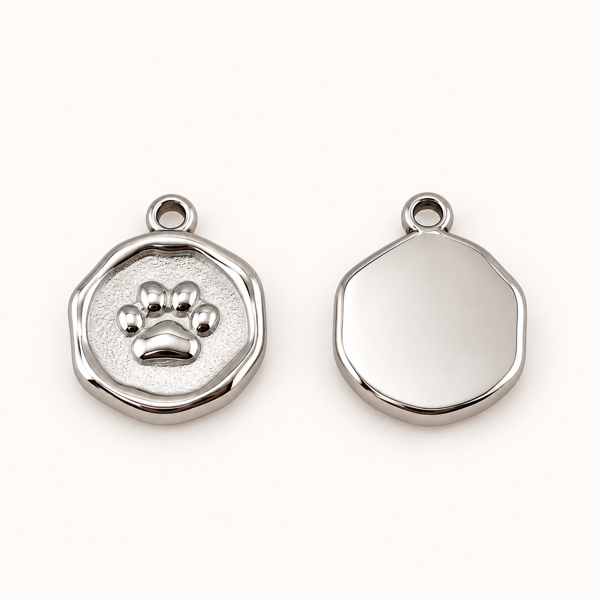 Paw Print & Heart Medallion Charms – 16mm