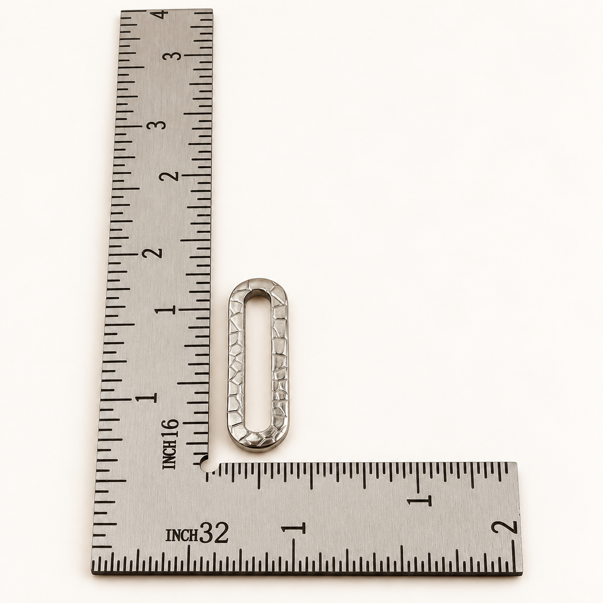 Textured Oval Linking Ring – 25mm
