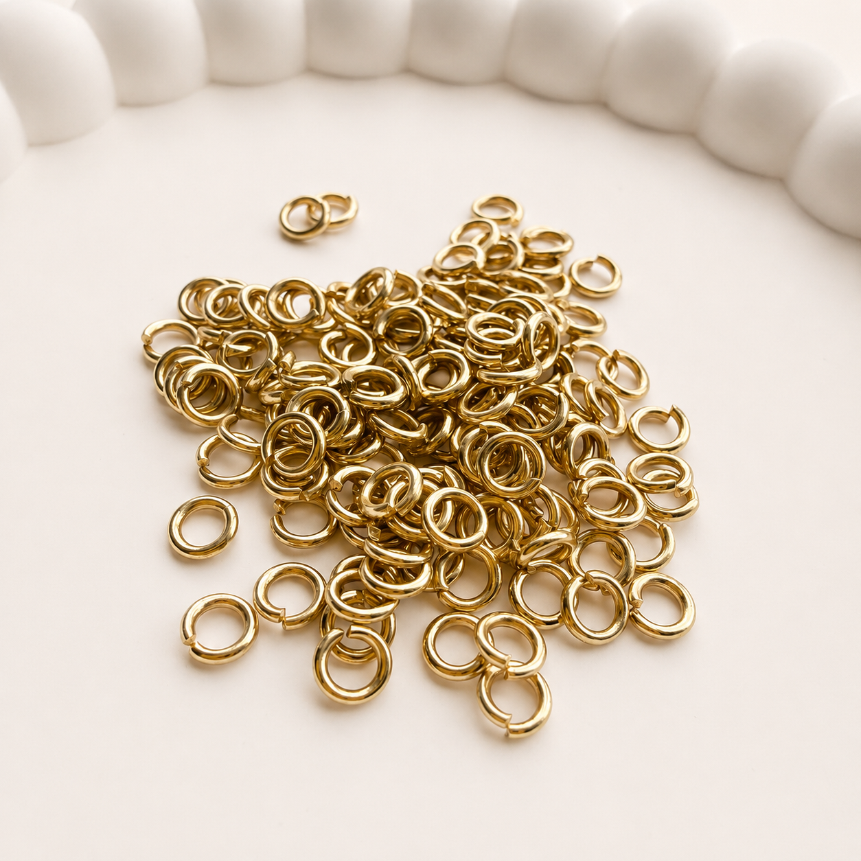5mm • 18 Gauge - Gold Open Jump Rings (50/100 Packs)