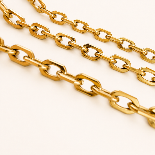 18k Gold Modern Cable Chain - 8.5x5.5mm