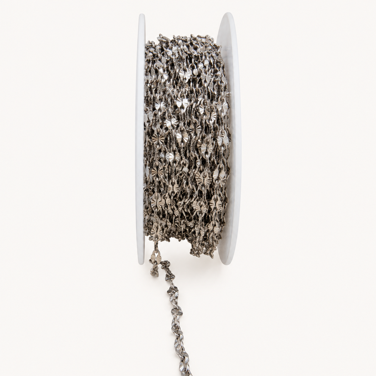 Petite Faceted Oval Cable Chain – 4.5mm (By the Foot)