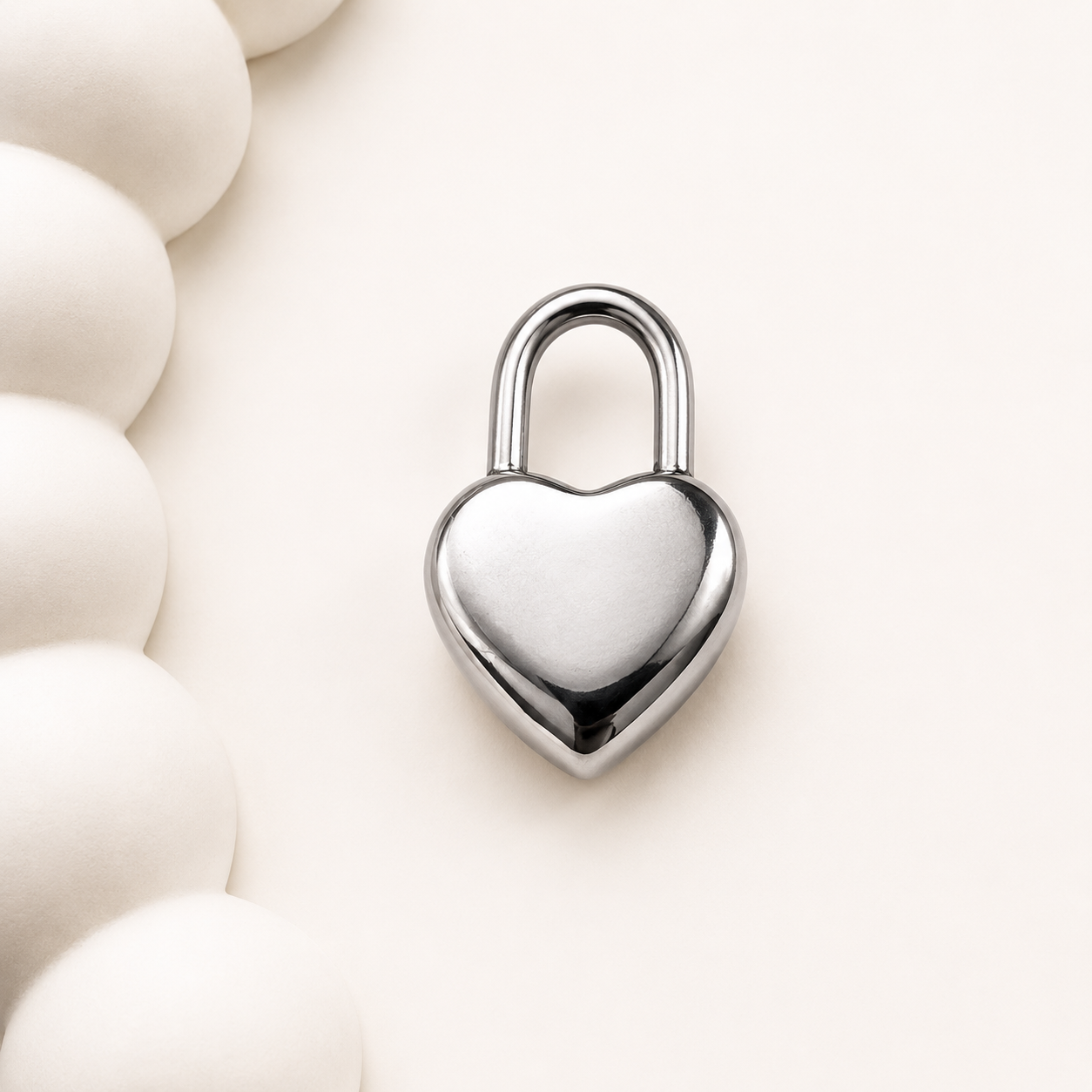 Heart Padlock Charm - 20mm