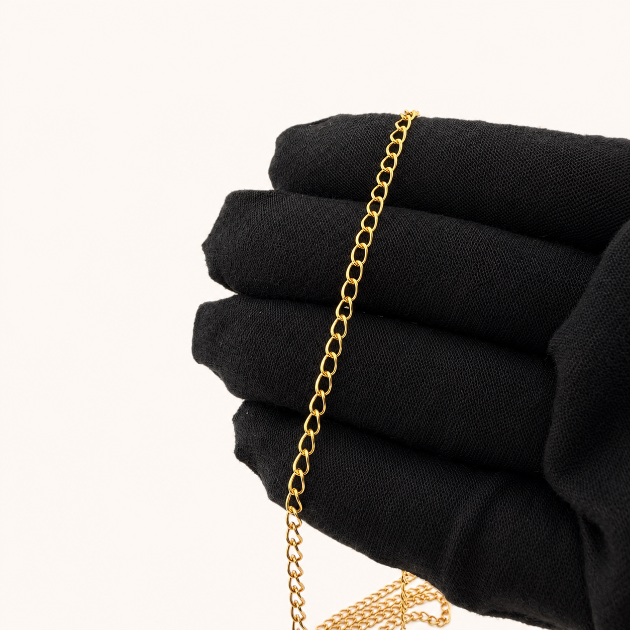 18K Gold Twisted Curb Chain – 4mm