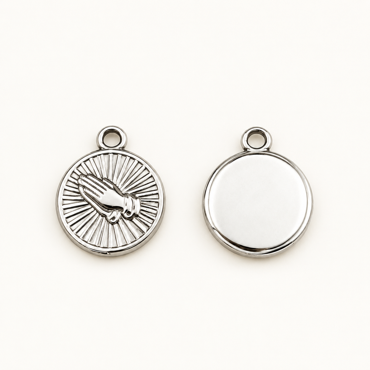 Praying Hands Medallion Charm – 19mm