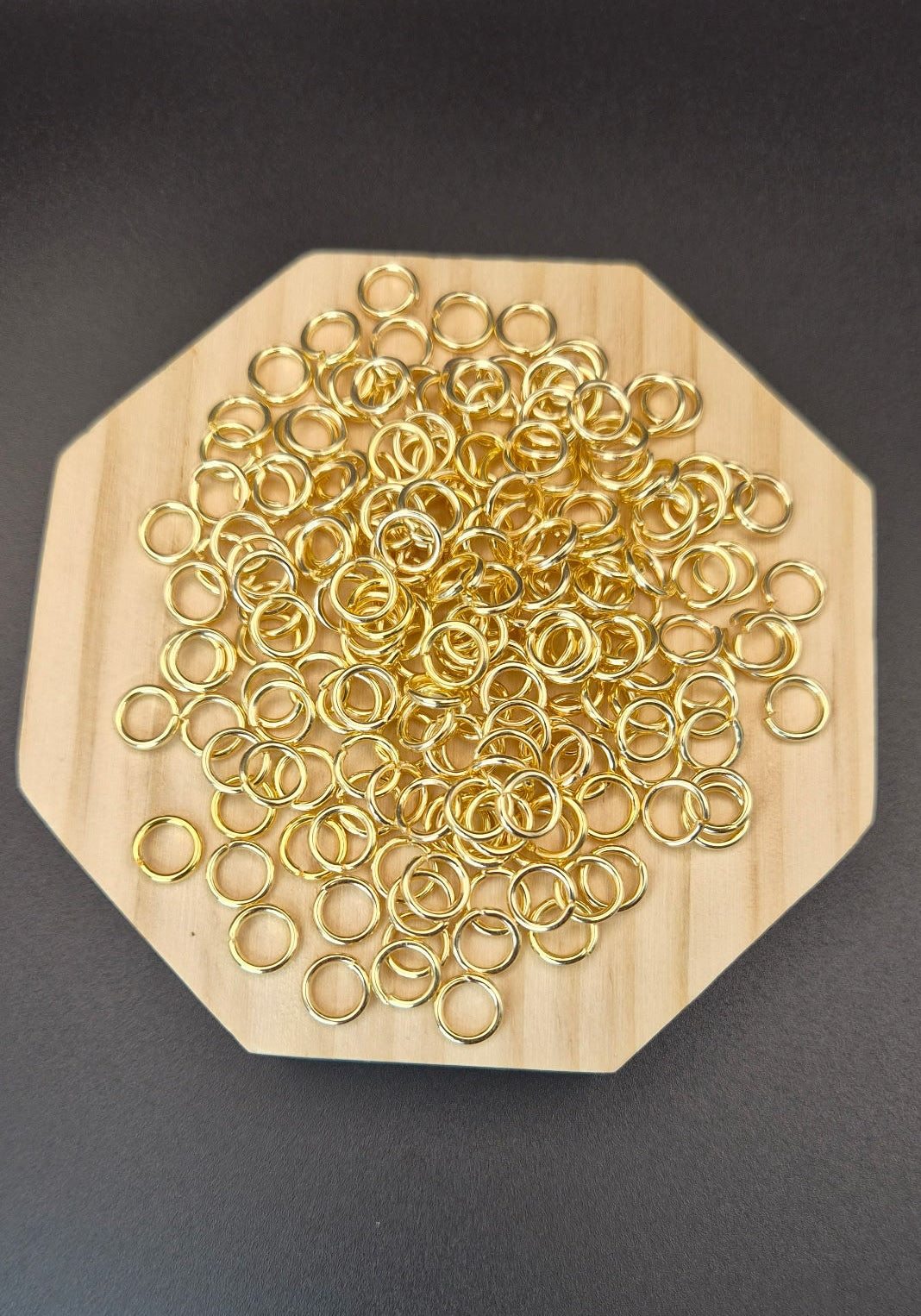 8mm • 16 Gauge - 24K Gold Open Jump Rings