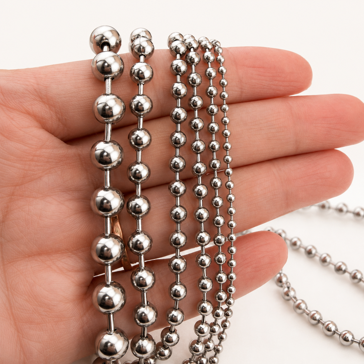 Ball Chain – Multiple Sizes (By the Foot)