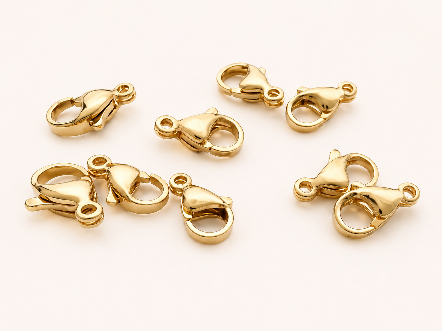11mm 24K Gold Lobster Clasp