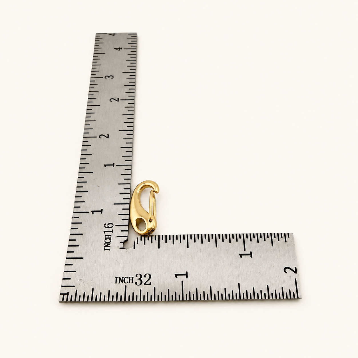 18K Gold Oval Snap Hook Clasp - 16mm