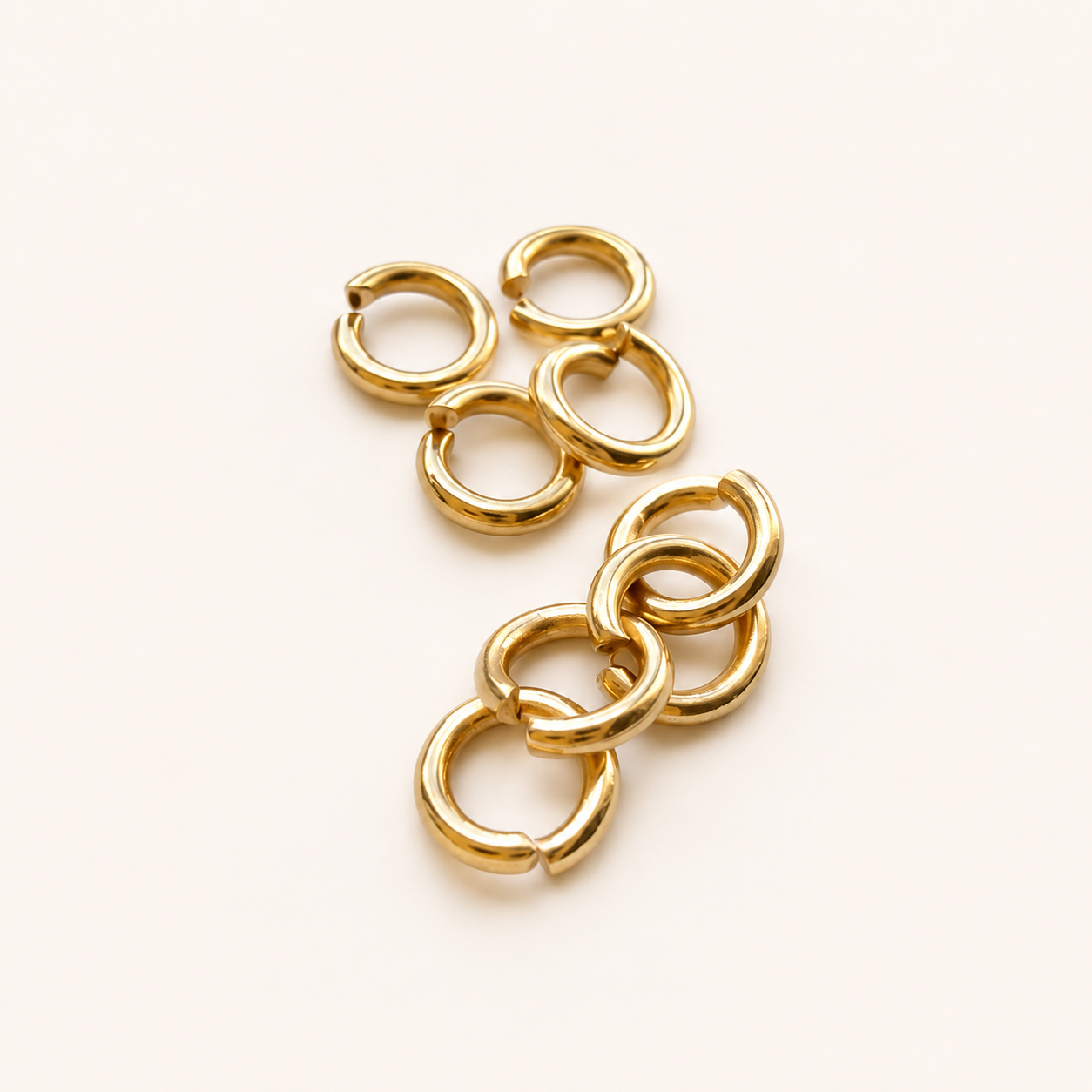 5mm • 18 Gauge - Gold Open Jump Rings (50/100 Packs)