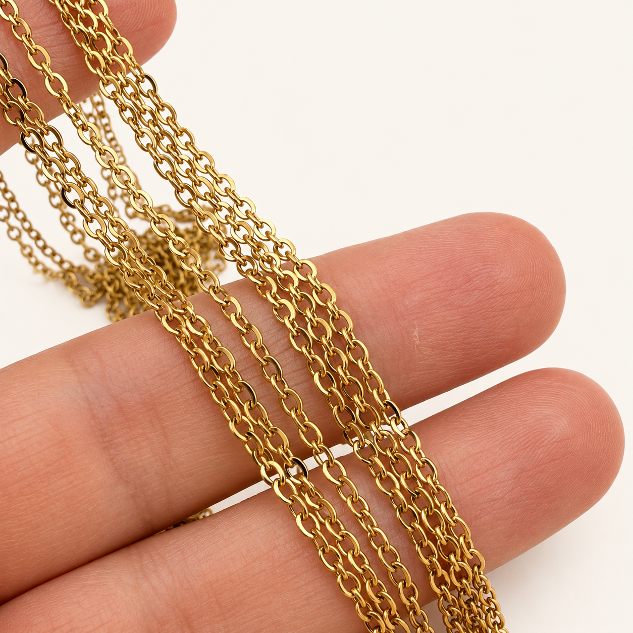 Dainty Cable Chain Necklace – Gold & Silver Finishes