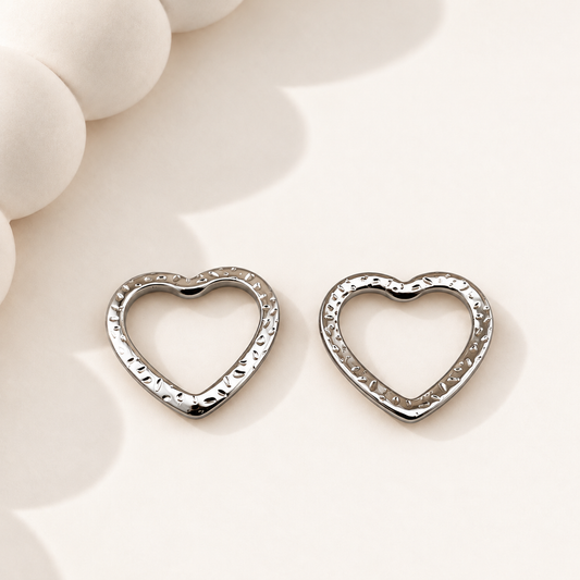 Carved Heart Linking Ring & Charm – 18mm