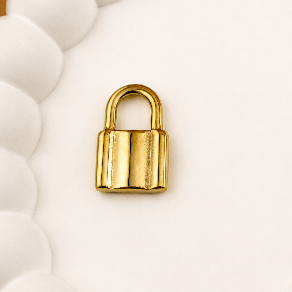 18K Gold PVD Stainless Steel Padlock Charm – 20mm