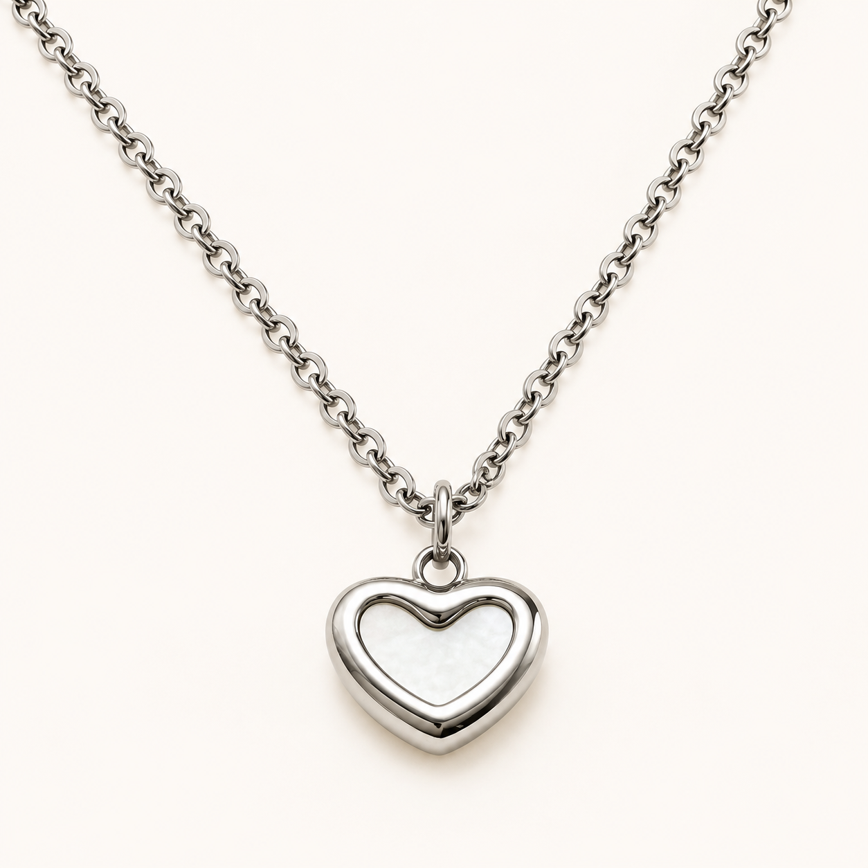 Shell Heart Charm -11mm
