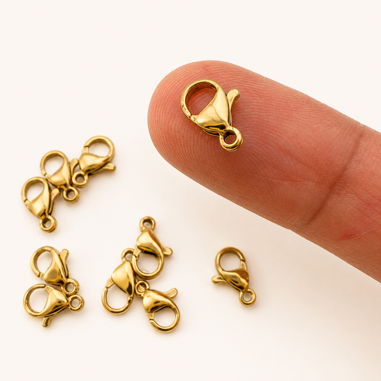 10mm Lobster Clasps - 18K Warm Gold