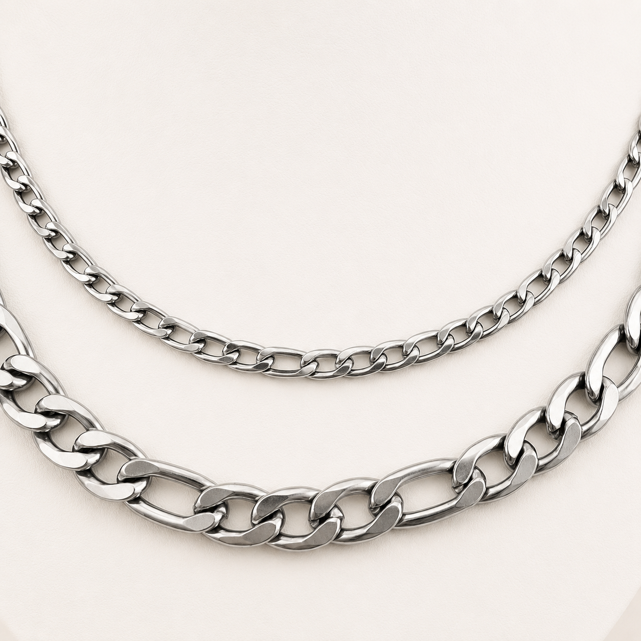 Figaro Chain Necklace - 4mm & 7mm