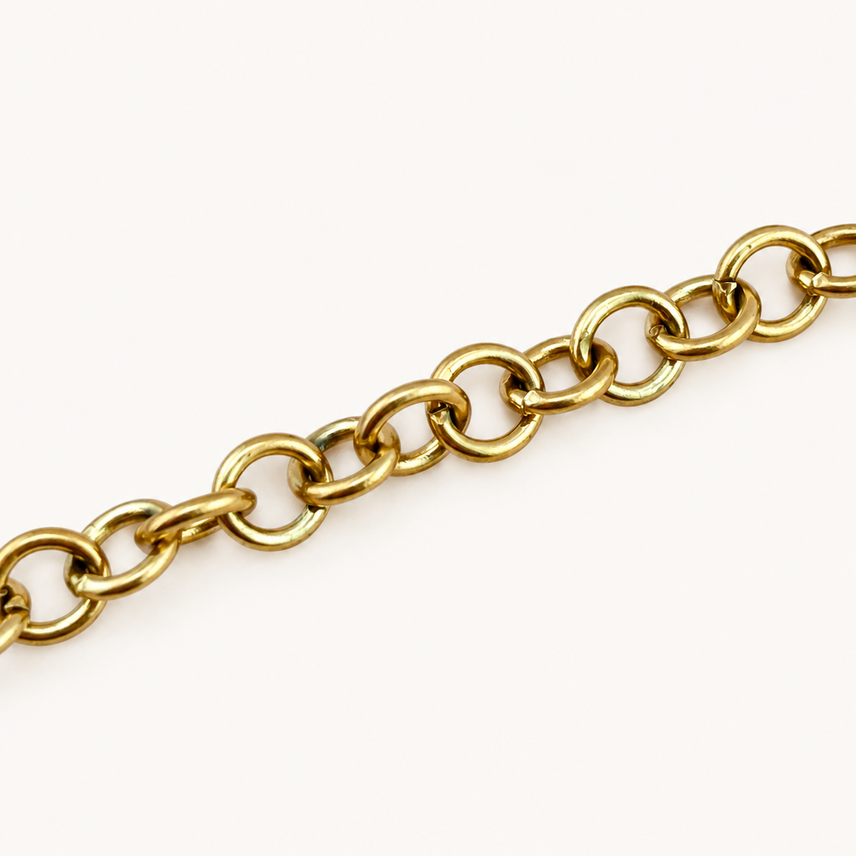 18K Gold Ion Plated Rolo Chain – 5mm