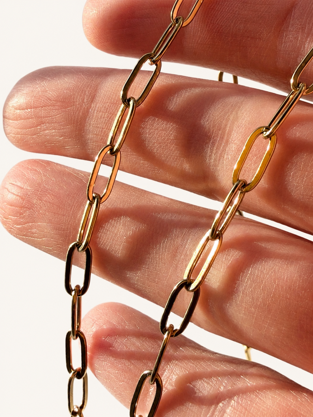 14K Gold PVD Paperclip Chain - 9x4mm