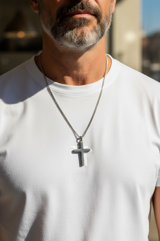 Forge Classic Cross Pendant – 29.5x21mm, 3mm Hole | FB-CM02