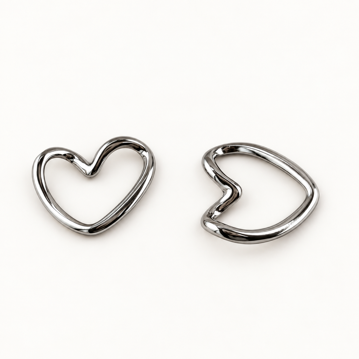 Heart Linking Ring & Charm – 18x15mm