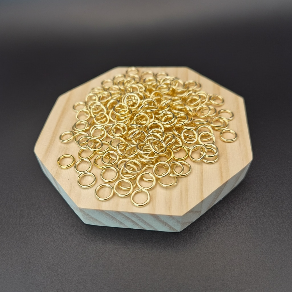 8mm • 16 Gauge - 24K Gold Open Jump Rings