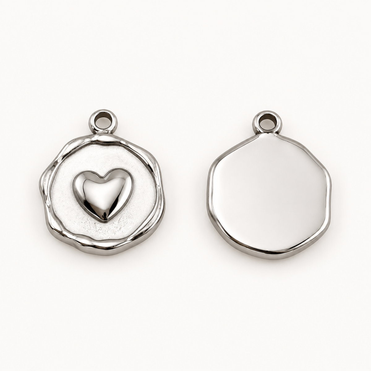 Paw Print & Heart Medallion Charms – 16mm