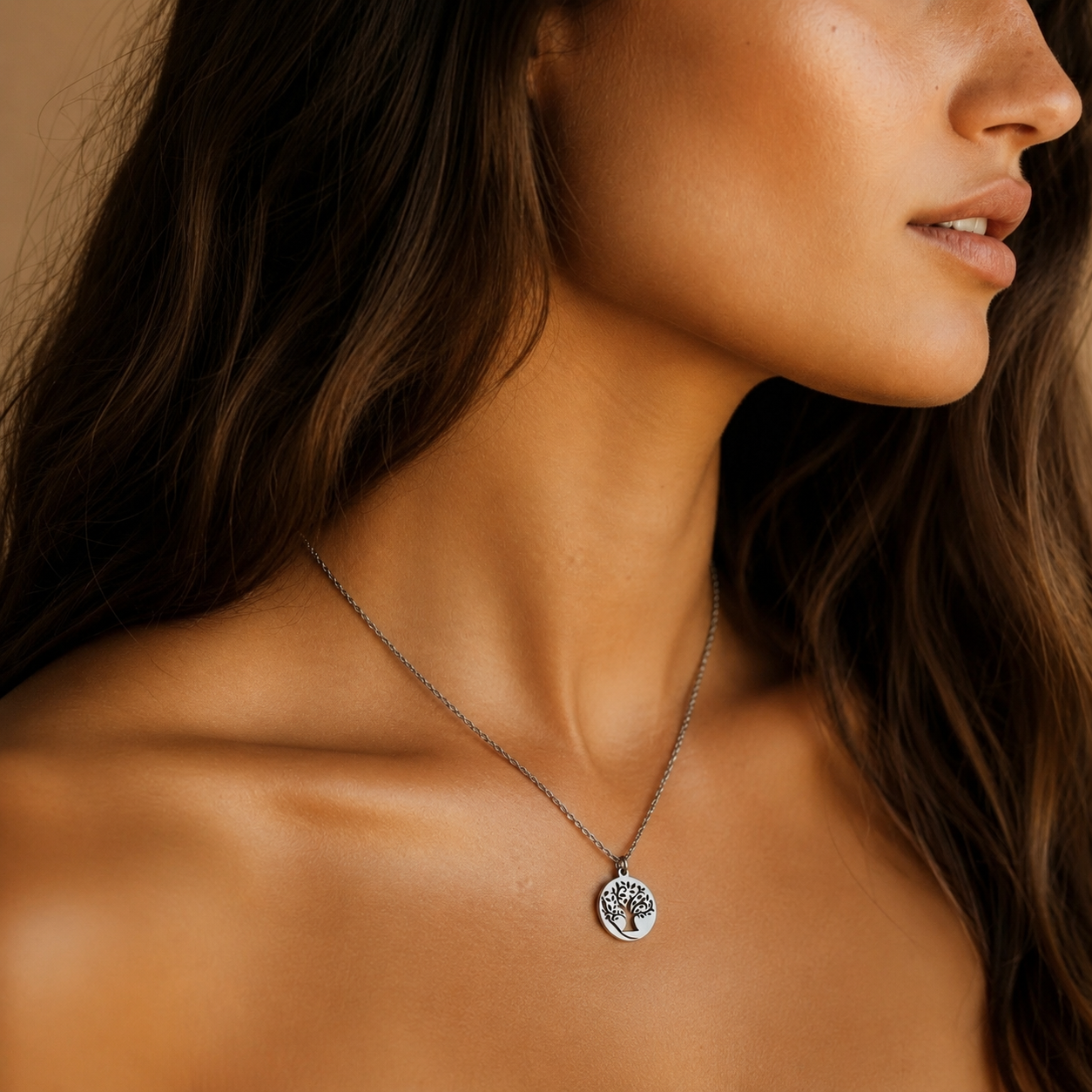 Stainless Steel Tree of Life Necklace