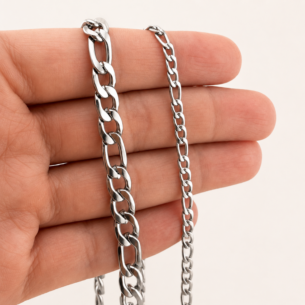 Figaro Chain Necklace - 4mm & 7mm