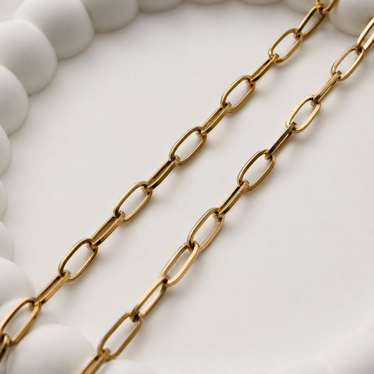 18K Gold PVD Paperclip Chain - 6.5mm