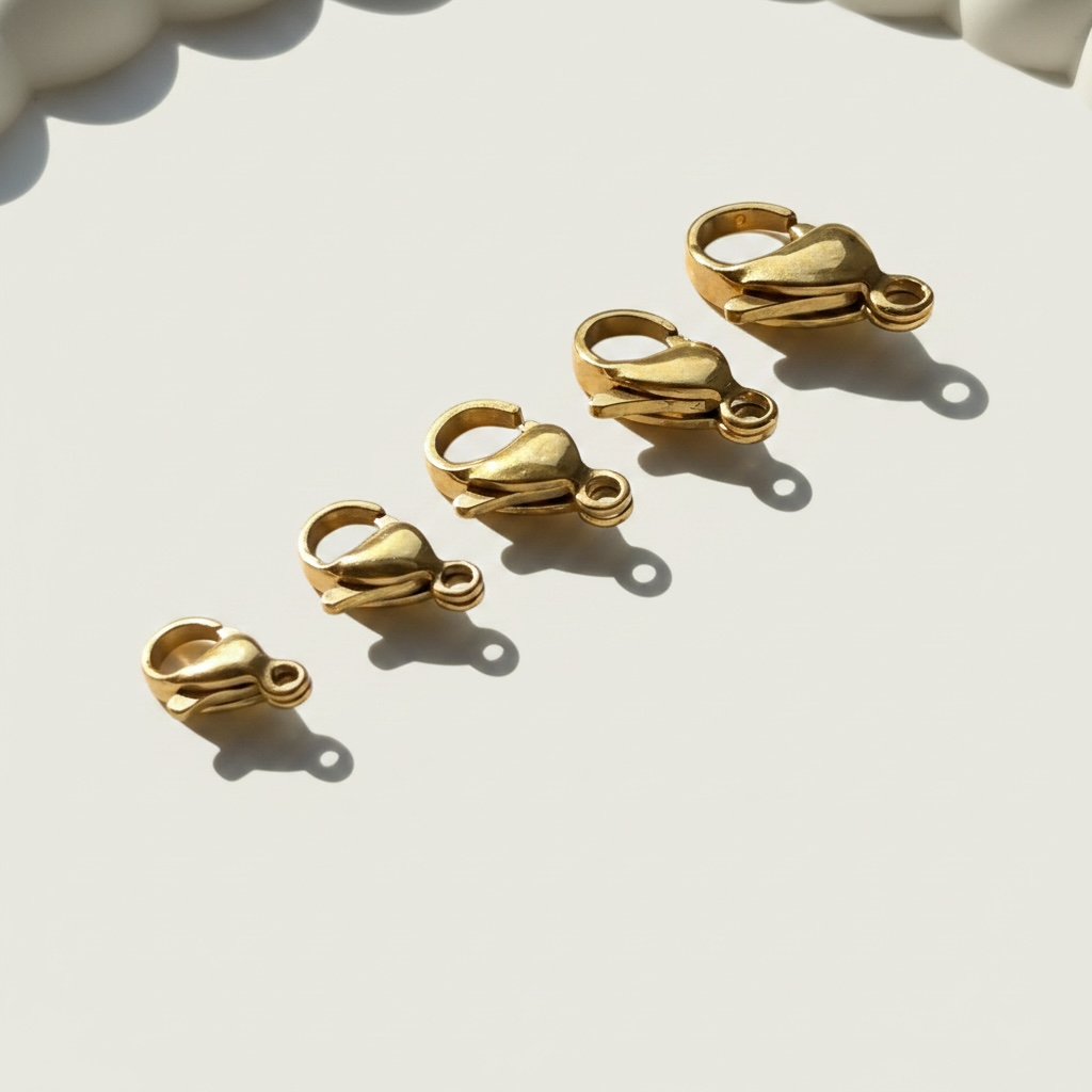 Real 18K Gold IP Lobster Clasp - Multiple Sizes