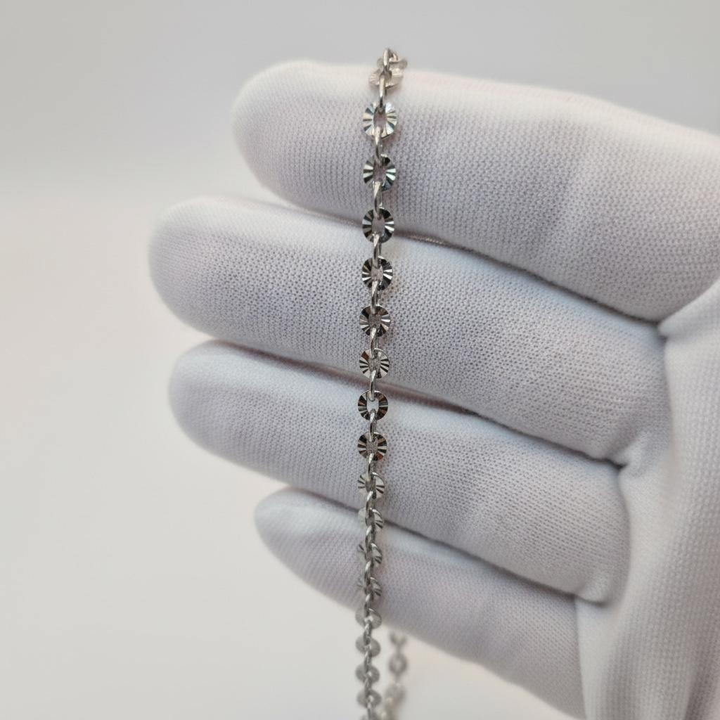 Small Textured Cable Chain - 4.5 x 3.5mm Handmade Style Chain | FB-CH006