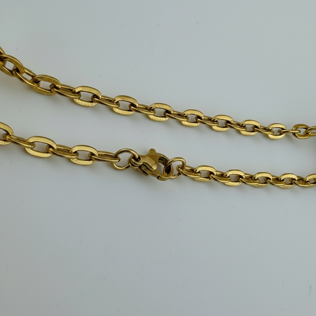 Gold Cable Chain Necklace - 23.7"