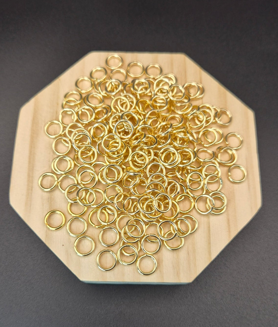 8mm • 16 Gauge - 24K Gold Open Jump Rings