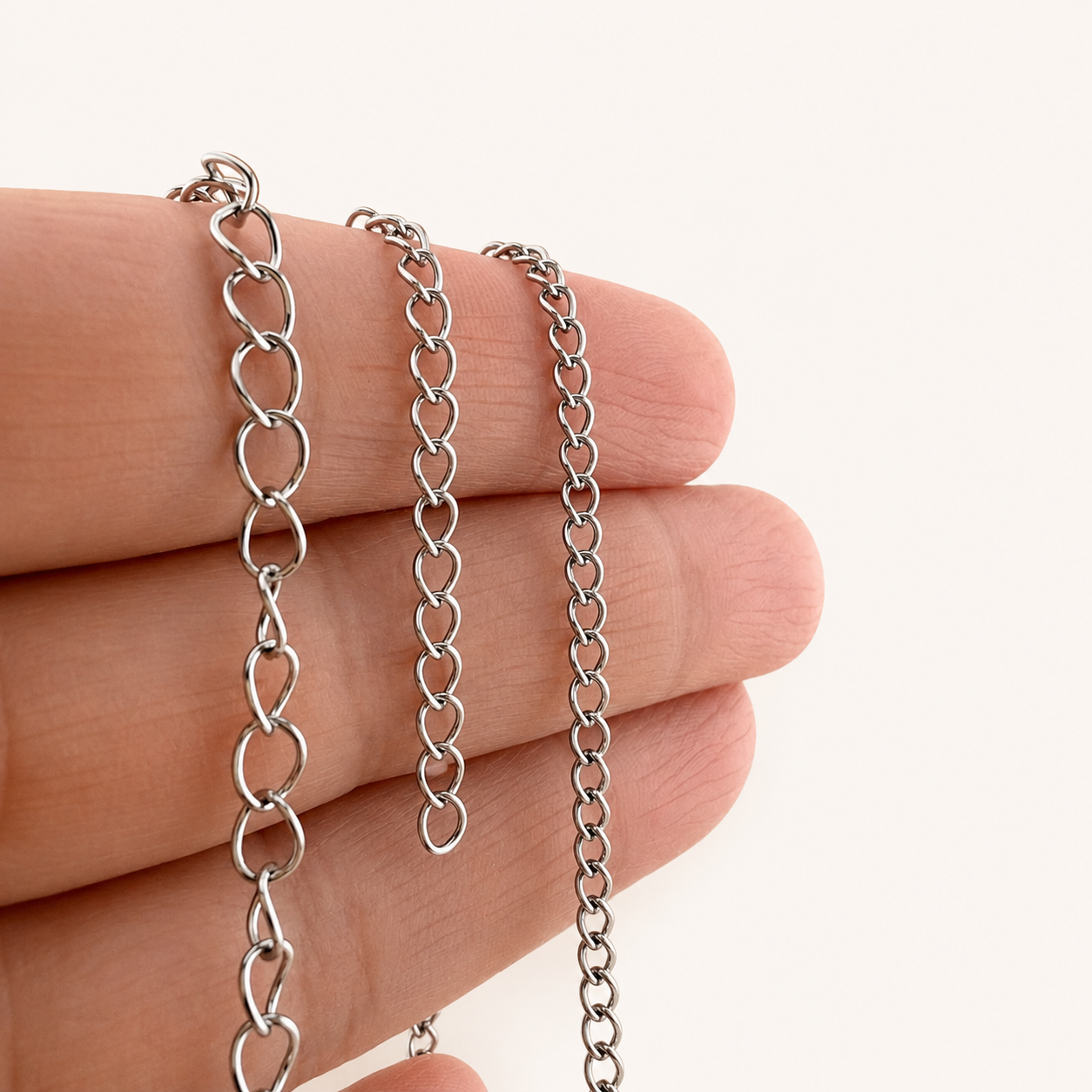 Twisted Extender Chain - Multiple Sizes (By the Foot)